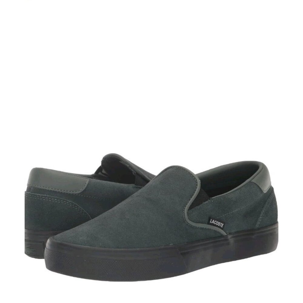 Lacoste Jump Serve Slip On Sneakers Dark Green Black Sz 13. ( WS333)